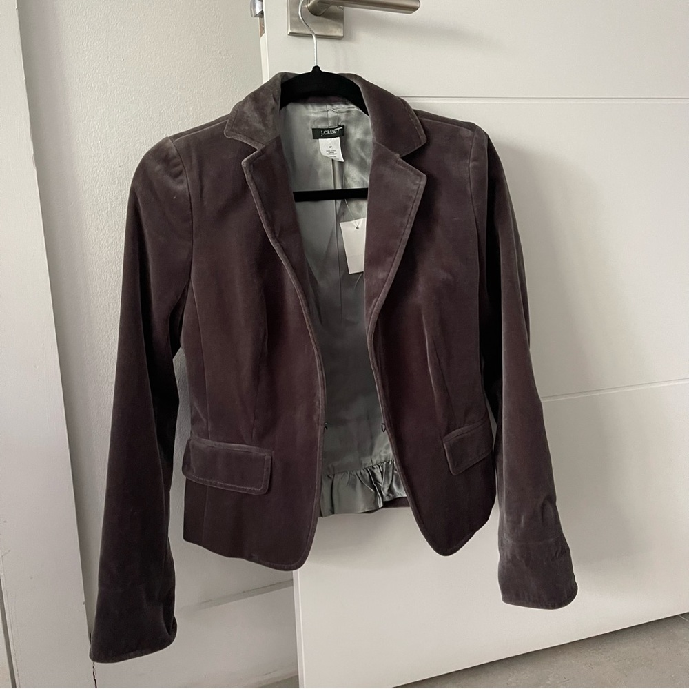 j.crew velvet blazer